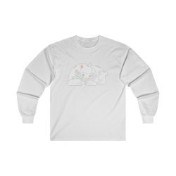 Adult Ultra Cotton Long Sleeve Tee - Polar Bear Mom and Baby