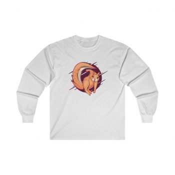 Adult Ultra Cotton Long Sleeve Tee - Scrappy Squirrel Animal