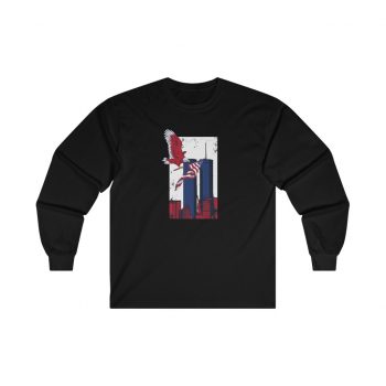 Adult Ultra Cotton Long Sleeve Tee - September 11 911 Twin Towers World Trade Center Memorial