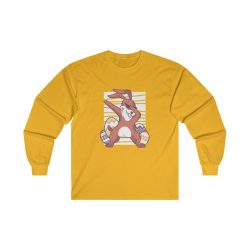 Adult Ultra Cotton Long Sleeve Tee Several Colors - Dabbing Easter Bunny - Dancing Eggs