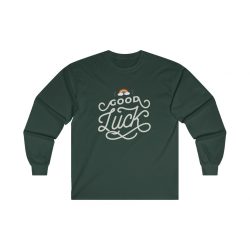 Adult Ultra Cotton Long Sleeve Tee Several Colors - Good Luck St Patricks Day