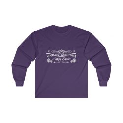 Adult Ultra Cotton Long Sleeve Tee Several Colors - Warmest Greetings Happy Easter