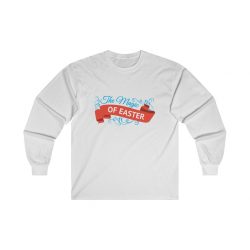 Adult Ultra Cotton Long Sleeve Tee - The Magic of Easter - Red Blue