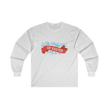 Adult Ultra Cotton Long Sleeve Tee - The Magic of Easter - Red Blue