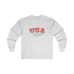 Adult Ultra Cotton Long Sleeve Tee - USA Independence Day