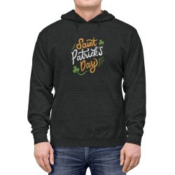 Adult Unisex Hoodie - St Patricks Day Shamrocks Clovers Orange Green