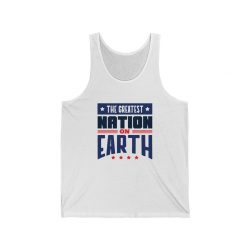 Adult Unisex Jersey Tank Shirt Top - America The Greatest Nation on Earth