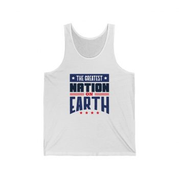 Adult Unisex Jersey Tank Shirt Top - America The Greatest Nation on Earth