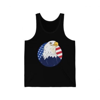 Adult Unisex Jersey Tank Shirt Top - American Eagle USA Flag