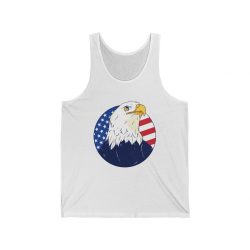 Adult Unisex Jersey Tank Shirt Top - American Eagle USA Flag