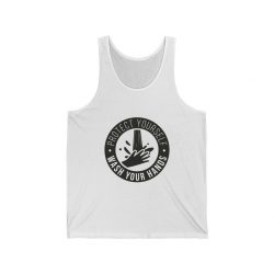 Adult Unisex Jersey Tank Shirt Top - Covid 19 Protect Yourself Wash Your Hands