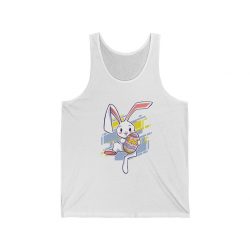 Adult Unisex Jersey Tank Shirt Top - Easter Bunny Easter Egg Pink Yellow Blue