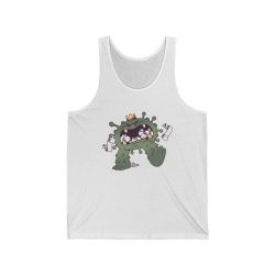 Adult Unisex Jersey Tank Shirt Top - Eating Toilet Paper Coronavirus Virus