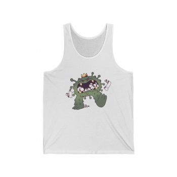 Adult Unisex Jersey Tank Shirt Top - Eating Toilet Paper Coronavirus Virus