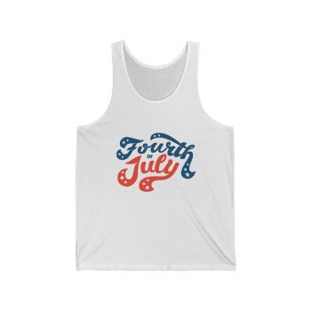 Adult Unisex Jersey Tank Shirt Top - Fourth of July USA 4th