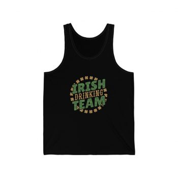 Adult Unisex Jersey Tank Shirt Top - Irish Drinking Team Shamrocks