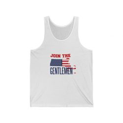 Adult Unisex Jersey Tank Shirt Top - Join The Gentlemen American Flag