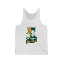 Adult Unisex Jersey Tank Shirt Top - Lets Get Ready to Stumble St Patricks Beer