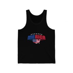 Adult Unisex Jersey Tank Shirt Top - Merica USA American Flag