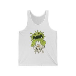 Adult Unisex Jersey Tank Shirt Top - Monster Coronavirus Toilet Paper