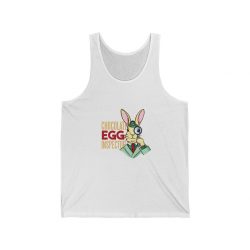 Adult Unisex Jersey Tank Shirt Top Several Colors - Chocolate Egg Inspector Sherlock Detective Easter