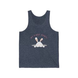 Adult Unisex Jersey Tank Shirt Top Several Colors - My First Easter Egg Hunt Easter Bunny