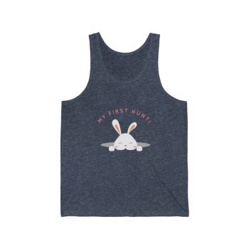 Adult Unisex Jersey Tank Shirt Top Several Colors - My First Easter Egg Hunt Easter Bunny