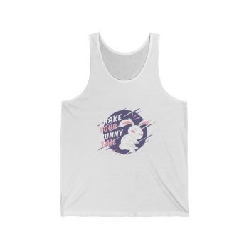 Adult Unisex Jersey Tank Shirt Top Several Colors - Shake Your Bunny Tail Easter Rabbit