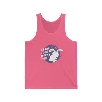 Adult Unisex Jersey Tank Shirt Top Several Colors - Shake Your Bunny Tail Easter Rabbit