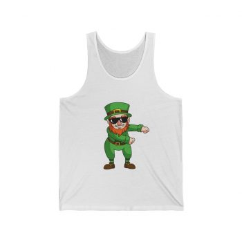 Adult Unisex Jersey Tank Shirt Top - St Patricks Day Leprechaun Floss Dancing