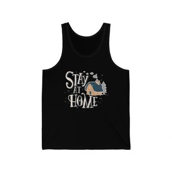 Adult Unisex Jersey Tank Shirt Top - Stay At Home Coronavirus Covid 19