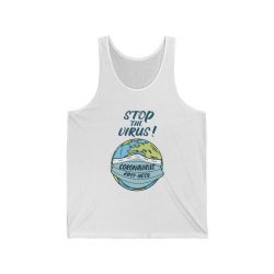 Adult Unisex Jersey Tank Shirt Top - Stop The Virus Coronavirus 2019 nCov Covid 19