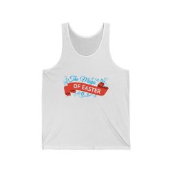 Adult Unisex Jersey Tank Shirt Top - The Magic of Easter - Red Blue