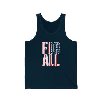 Adult Unisex Jersey Tank Shirt Top - USA Flag For All America