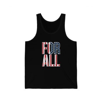 Adult Unisex Jersey Tank Shirt Top - USA Flag For All America