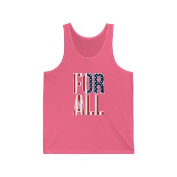 Adult Unisex Jersey Tank Shirt Top - USA Flag For All America