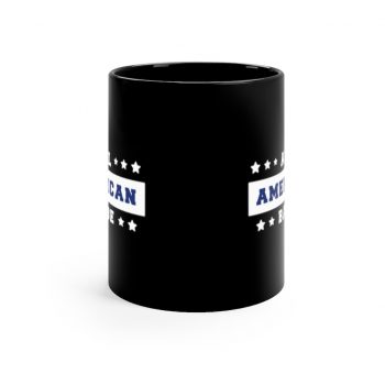 Black Coffee Mug - 4th Of July All American Babe Girl