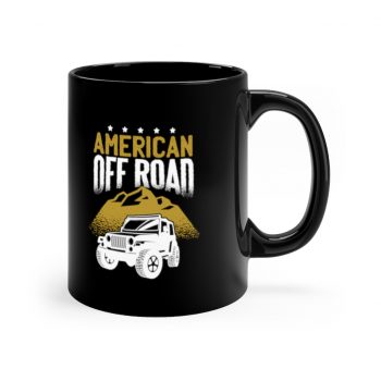 Black Coffee Mug - American Off Road Jeep Truck