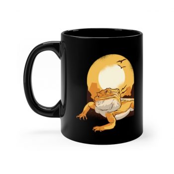 Black Coffee Mug - Bearded Dragon Desert Sun