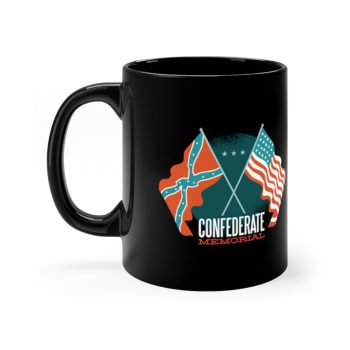 Black Coffee Mug - Confederate Memorial USA America Civil War Flags