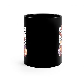 Black Coffee Mug - Dabbing Easter Bunny Eggs Rabbit