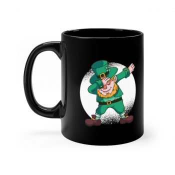 Black Coffee Mug - Dancing Leprechaun Dabbing St Patricks Day