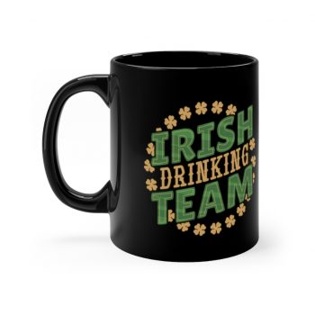 Black Coffee Mug - Irish Drinking Team Shamrocks