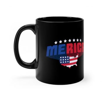 Black Coffee Mug - Merica USA American Flag