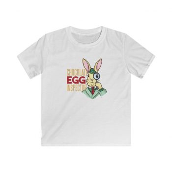 Kids & Youth Softstyle T-Shirt - Chocolate Egg Inspector Sherlock Detective Easter