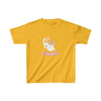 Kids Cotton T-Shirt - Hoppy Easter Bunny Egg