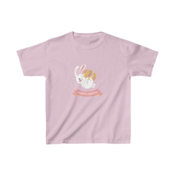 Kids Cotton T-Shirt - Hoppy Easter Bunny Egg