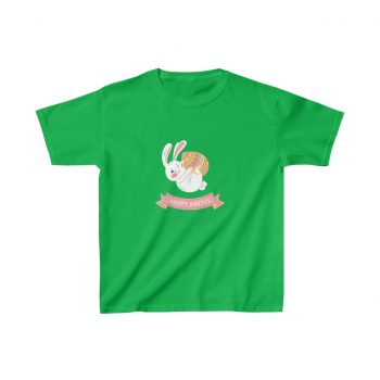 Kids Cotton T-Shirt - Hoppy Easter Bunny Egg