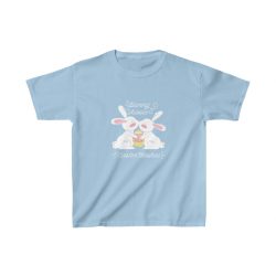 Kids Heavy Cotton T-Shirt - Bunny Kisses Easter Wishes