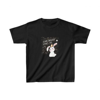 Kids Heavy Cotton T-Shirt - Some Bunny Loves Me Easter Bunny